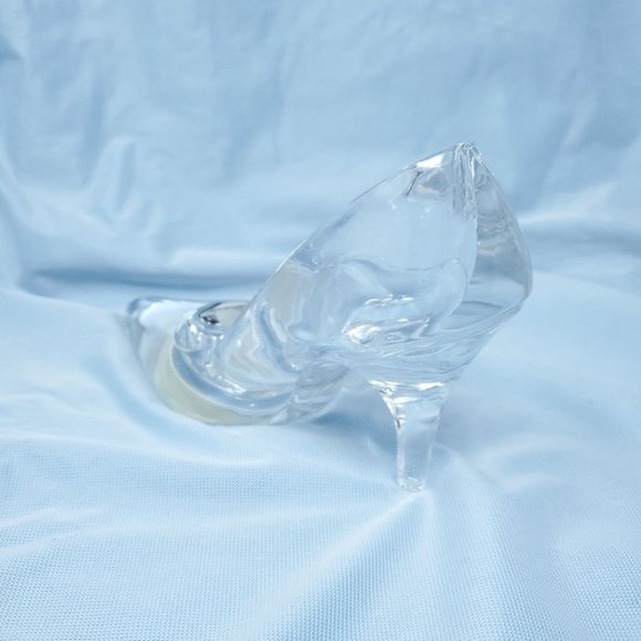 Bohemia Czech Lead Crystal Glass Princess Cinderella Slipper High Heel Shoes - Picture 5 of 8